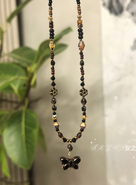 ANZHI原创手作项链新中式复古风蝴蝶项链女百搭