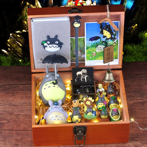宫崎骏龙猫摆件手办礼盒生日礼物女生送朋友女孩创意手办新年玩模 - 图0