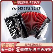 Parrot Card YW-663 Bayan Accordion 69 Key 96 Bass Adults Colobus Class Professional Class Playing Musical Instruments