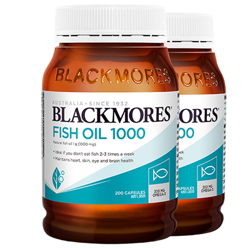天猫国际进口超市【正品直营】BLACKMORES澳佳宝深海鱼油200粒双瓶 心脑眼进口小鱼0