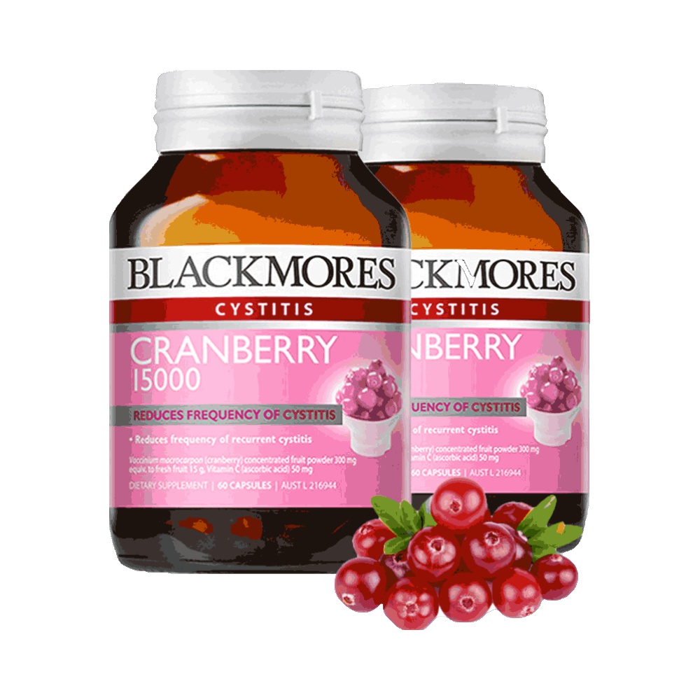 天猫国际进口超市【直营】2*澳洲Blackmores澳佳宝蔓越莓精华15000mg60粒呵护泌尿0