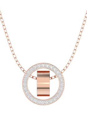 时运双环女项链施华洛世奇礼物