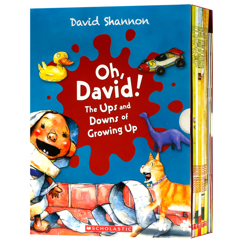 【自营】大卫不可以10册合集附2CD哦大卫David Shannon'S Deluxe Collection大卫香农作品英文原版绘本No David凯迪克奖名家平装-图0