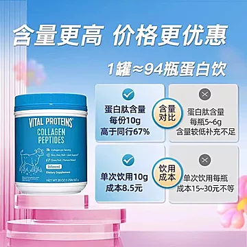 【自营】雀巢口服胶原蛋白肽粉大蓝罐567g[40元优惠券]-寻折猪