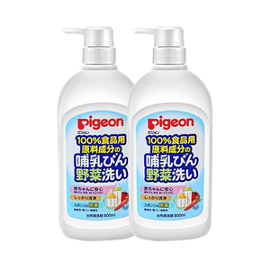 【自营】日本本土版贝亲奶瓶果蔬清洗剂婴儿餐具清洁剂800ml*2