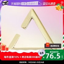 (self-employed) OSEWAYA personality triangle single earbone clip male and female without earring earrings gold color bronze color