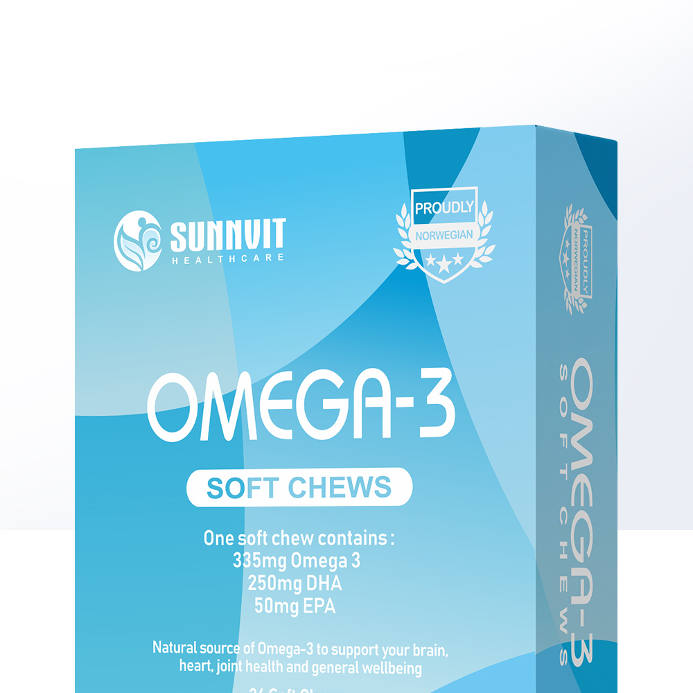 天猫国际进口超市挪威SUNNVIT果味深海鱼油软糖36粒DHA无腥补脑omega-31