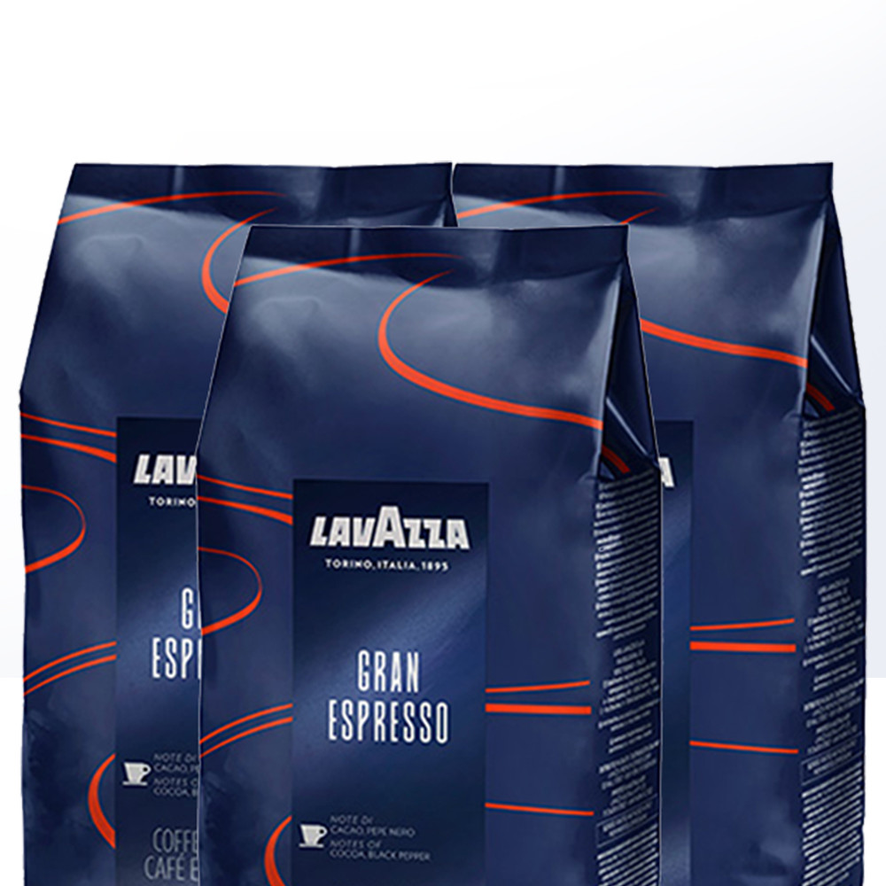 【自营】意大利LAVAZZA拉瓦萨进口espresso中度烘焙咖啡豆1kg*3袋