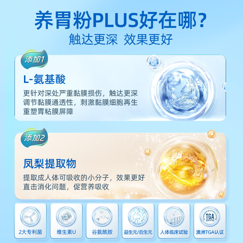 【自营】舒伯特益生菌Plus养胃粉进口成年胃部益生菌呵护肠胃 - 图1