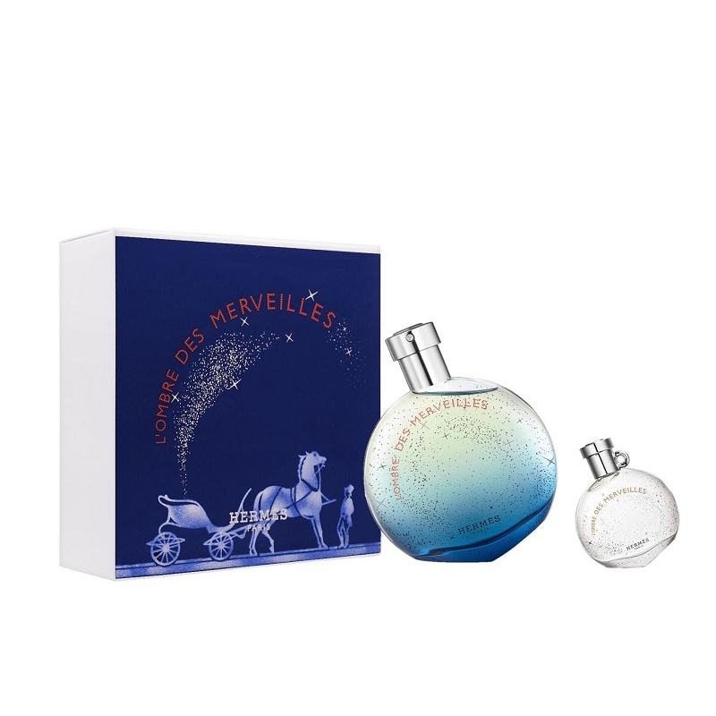 天猫国际进口超市Hermes/爱马仕橘彩星光淡香水暗影蓝色橘彩淡香精套装50ml+7.5ml0
