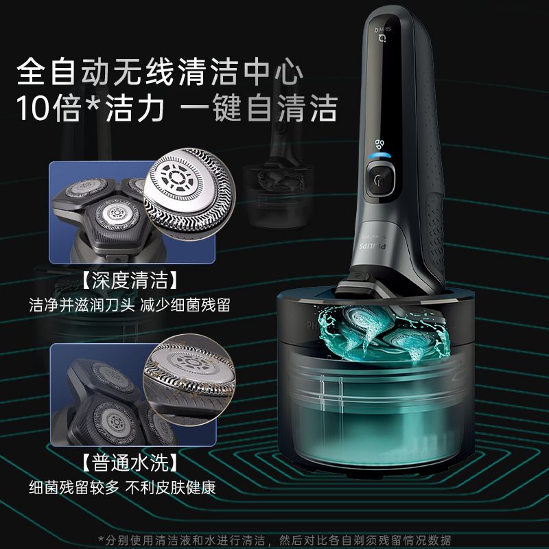 【自营】飞利浦电动剃须刀8系刮胡刀带清洁仓礼盒送男友S8850正品