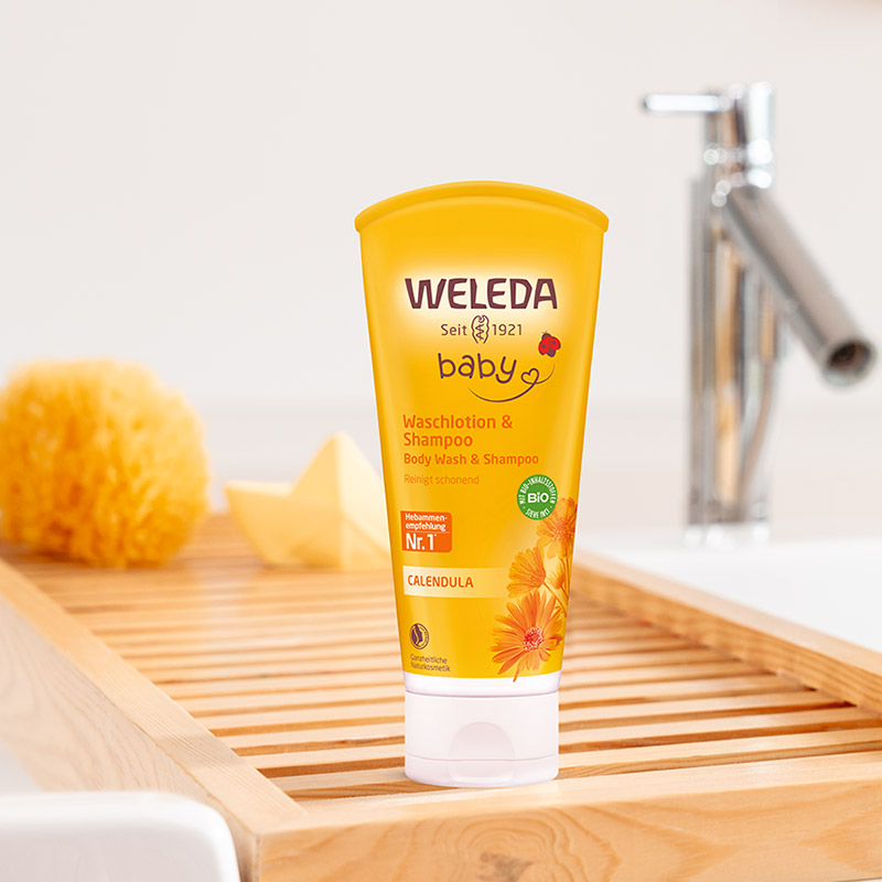 【自营】Weleda维蕾德金盏花宝宝洗护二合一沐浴洗发沐浴露两支装