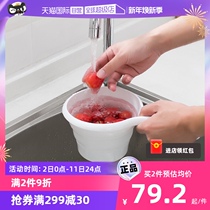 (self-employed) Japan imports collapsible water ladylike household long handle plastic bailing water ladle thickened to deepen large capacity