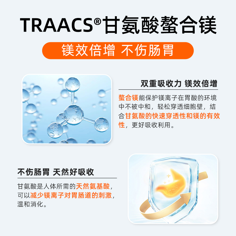 【自营】金达威多特倍斯甘氨酸镁片 6倍肠胃吸收 助眠 生酮补充剂