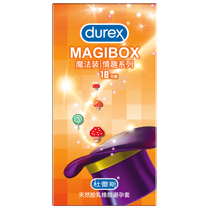 天猫国际进口超市杜蕾斯避孕套凸点螺纹g点大颗粒魔法情趣安全套正品byt0