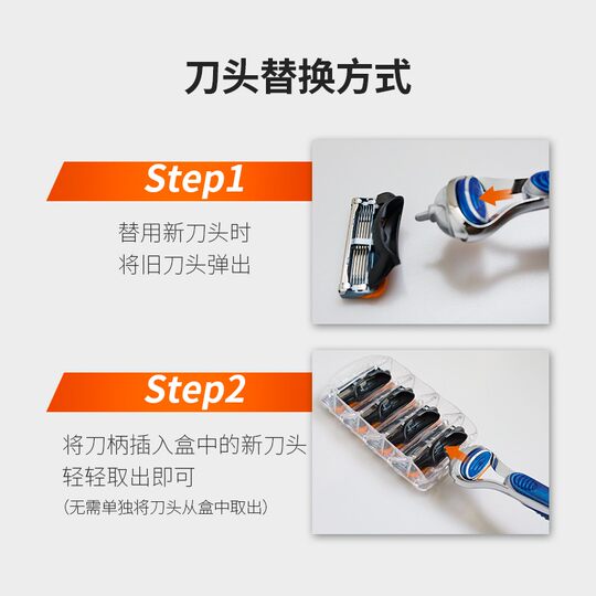 Gillette Fengyin manual razor 5-layer razor men's manual razor 8 pack