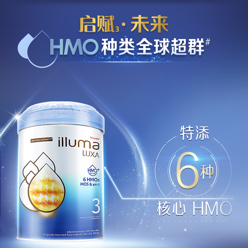 天猫国际进口超市惠氏启赋未来3段1-3岁6HMO婴幼儿奶粉进口850g剖腹产顶配*61