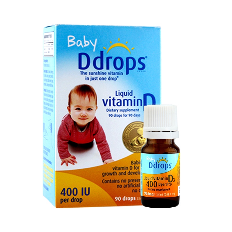 天猫国际进口超市加拿大BabyDdrops进口婴儿复合维生素D3滴剂*2瓶婴幼儿补钙国际0