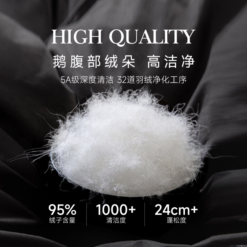 【自营】Snowman/斯诺曼95白鹅绒混合羽绒枕芯酒店枕头48*74cm,淘宝优惠券,粉丝福利购,淘宝优惠卷