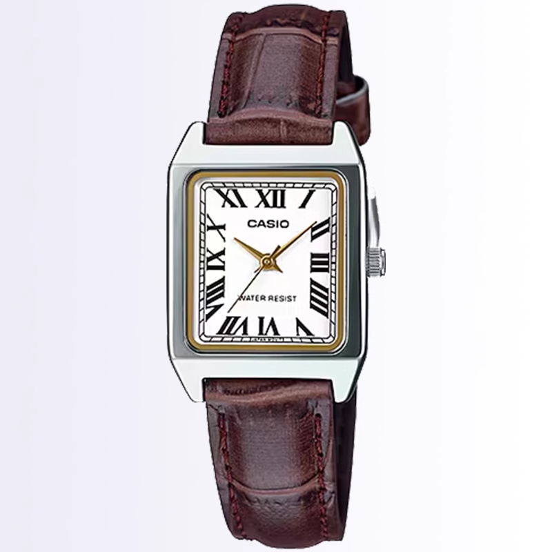 【自营】casio卡西欧时尚潮流简约钢带指针女式手表LTP-V007D-4E - 图1