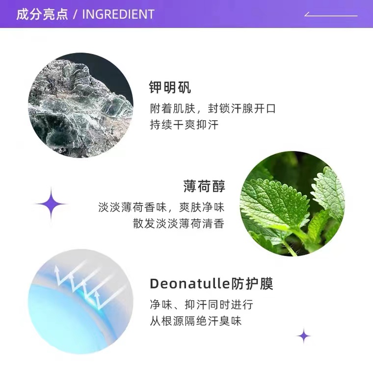 【自营】Deonatulle杜得乐止汗膏女腋下去异味消臭清爽止汗石20g-图1