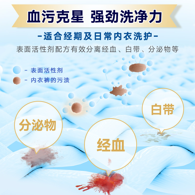 【自营】包邮日本小林制药女性内衣裤清洗剂生理期去血渍120ml*6