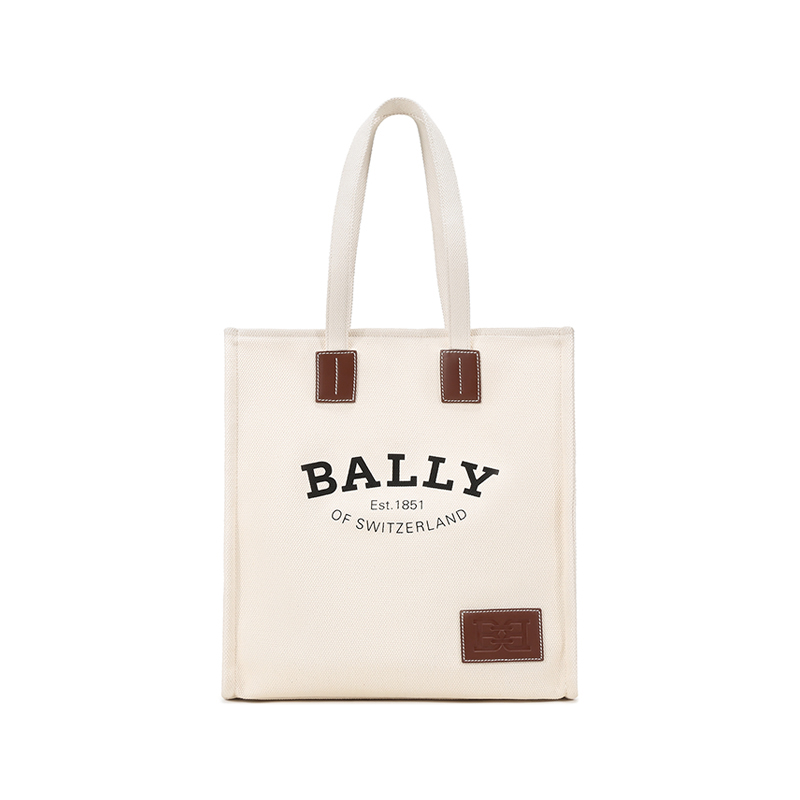 【自营】BALLY巴利女士帆布包单肩包大包大容量托特包大号米色-图0