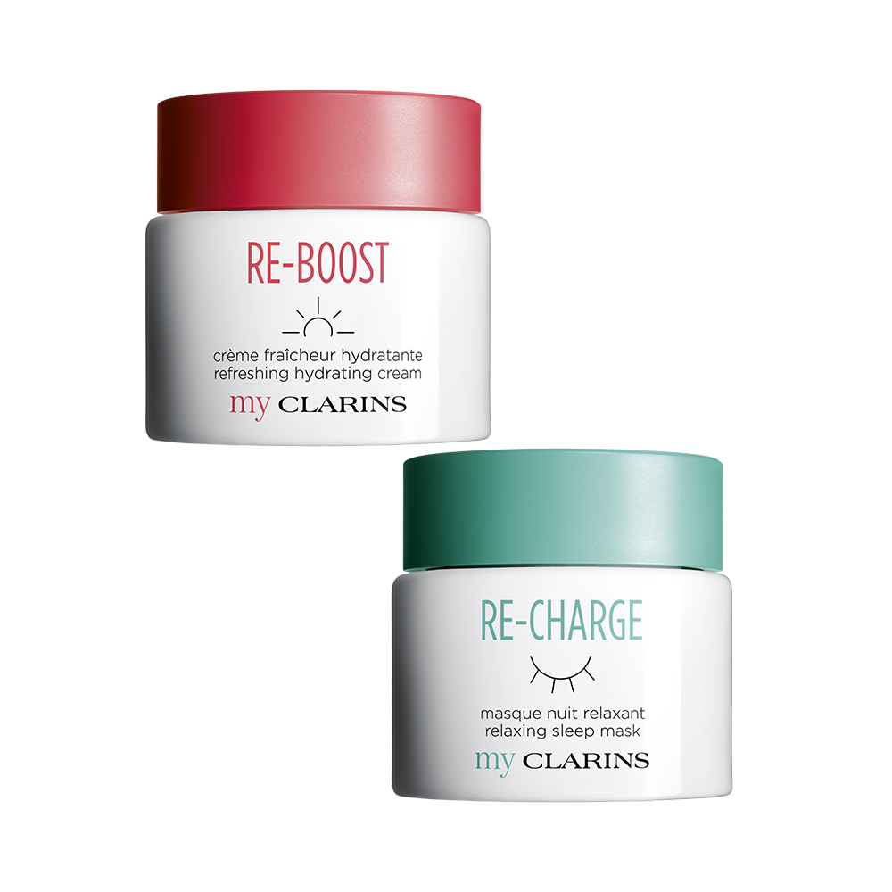 天猫国际进口超市娇韵诗my clarins水嫩保湿面霜组合植物精粹焕活沁润 日霜+晚霜1