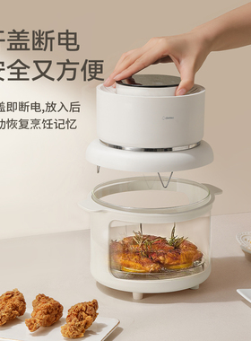 多利科空气炸锅可视化玻璃内胆