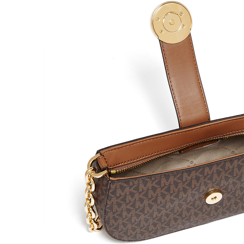 【自营】小号十字纹皮革女士腋下包 天猫国际自营全球超级店女士包袋