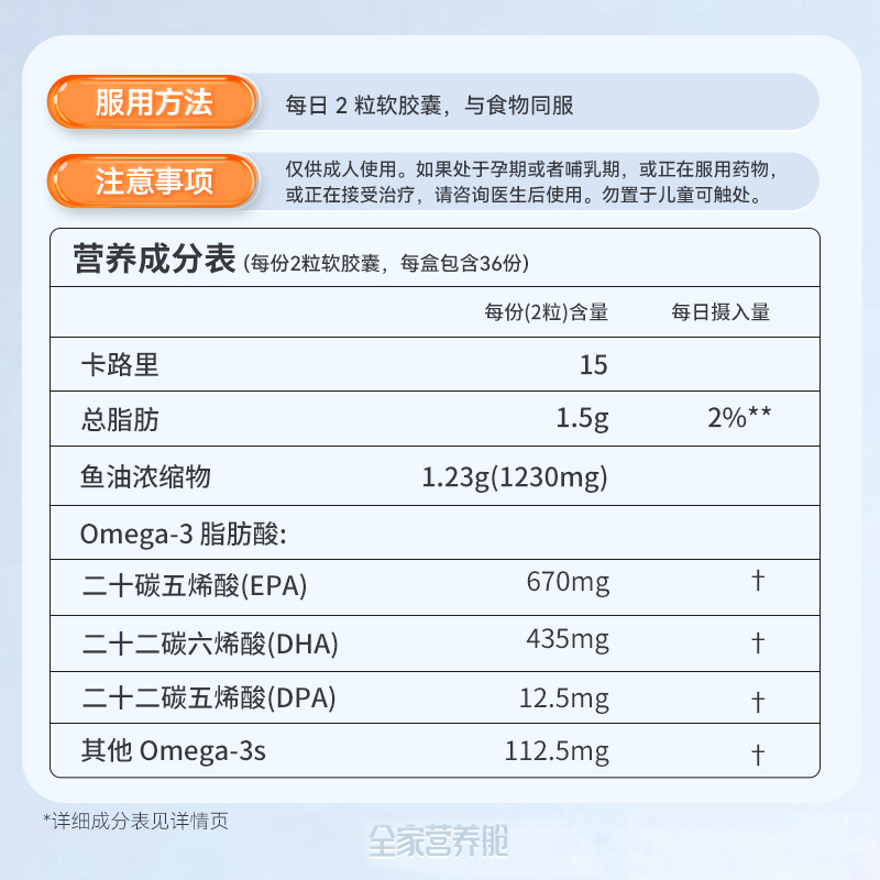 【自营】NOW小知己鱼油Ultra 97%深海rTG结构omega3高纯度DPA2瓶 - 图3