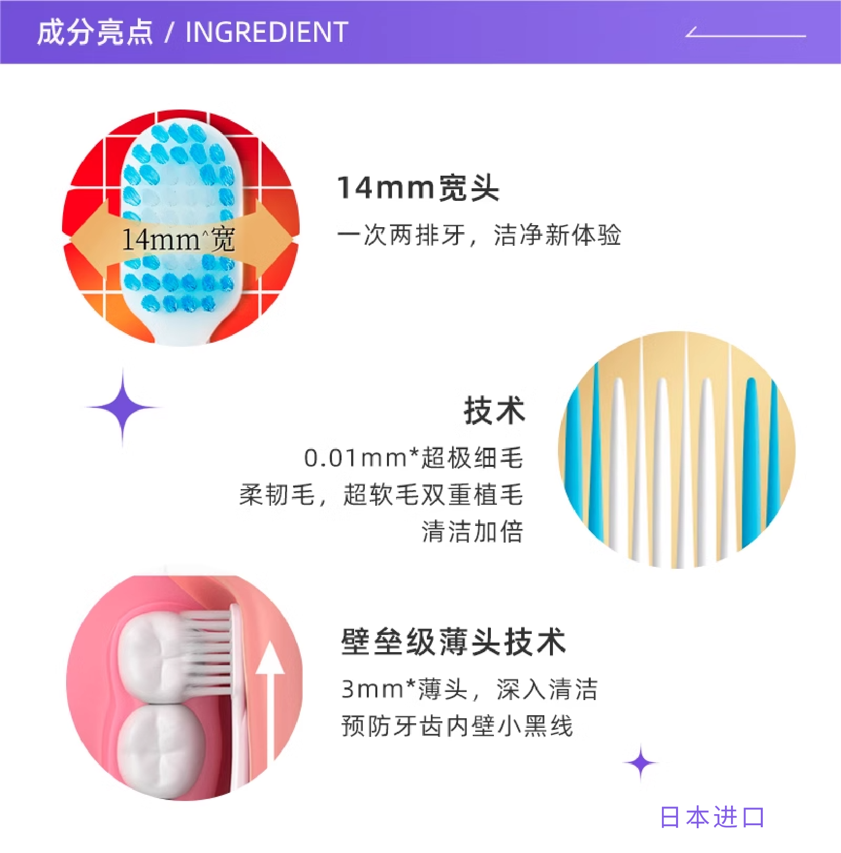 【自营】LION狮王细齿洁极柔超薄成人7支装 极上软毛宽薄软毛牙刷