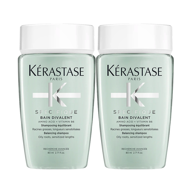 【自营】卡诗双重功能洗发水去油蓬松洗发露无硅油80ml*2瓶