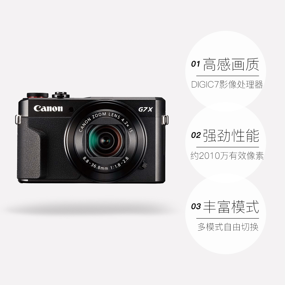 【自营】佳能PowerShot G7X Mark II G7X2 数码相机 卡片机高清 - 图3