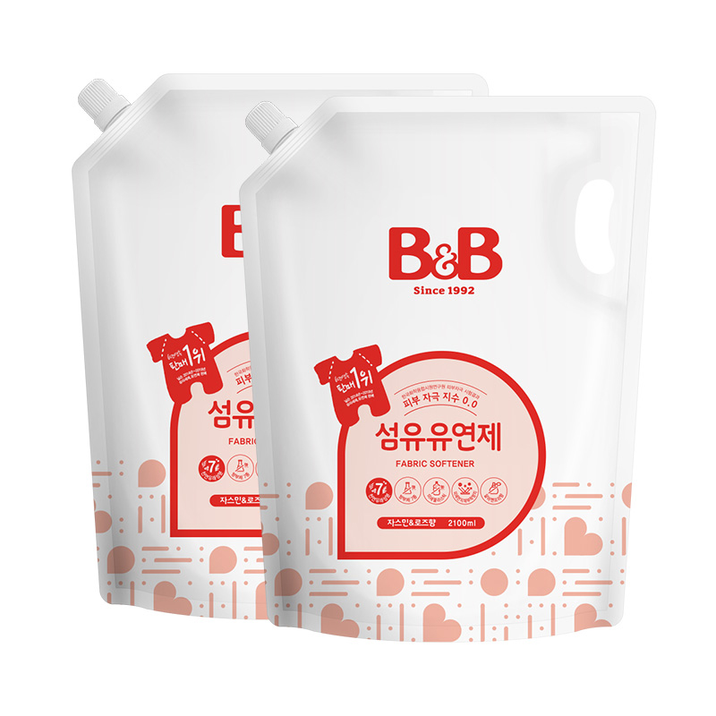 【自营】韩国B&B保宁必恩贝宝宝纤维柔顺剂茉莉玫瑰花2100ml*2-图3