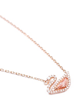 【自营】Swarovski施华洛世奇粉天鹅项链玫瑰金送女友5469989礼盒