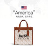 Coach Field22 classic carriage print signature charm tote bag