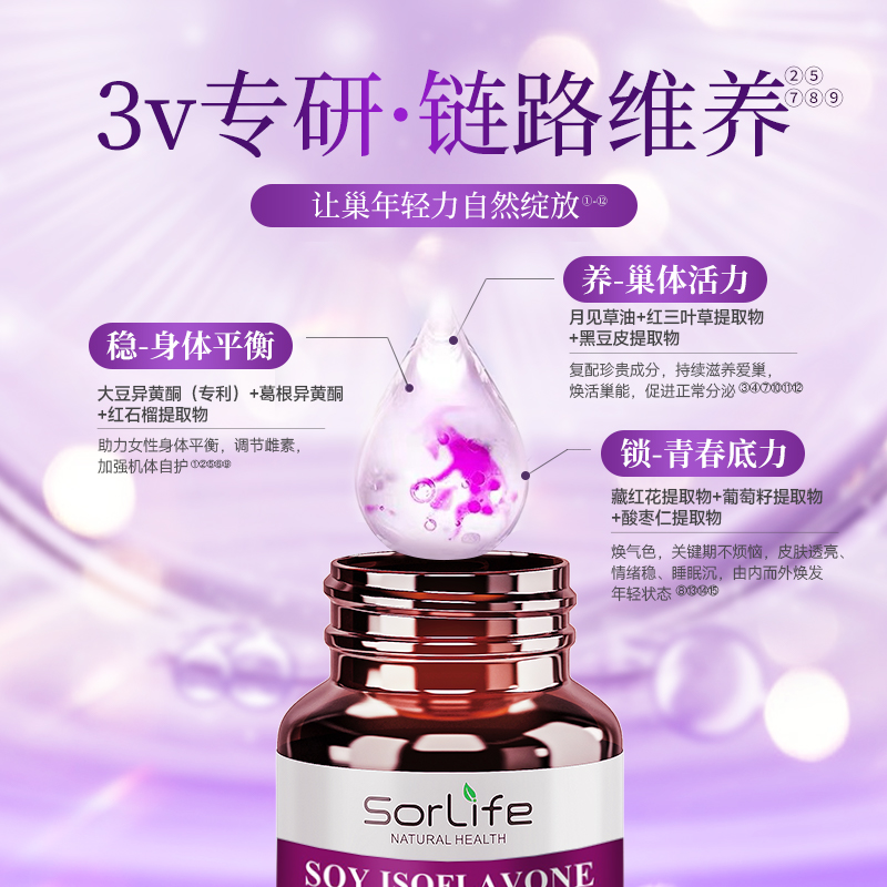 【自营】大豆异黄酮正品天然雌激素女性更年期补充调理官方旗舰店