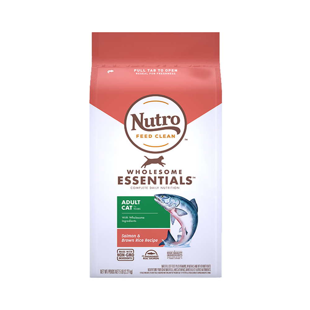 天猫国际进口超市Nutro/美士进口原肉粮天然猫粮成猫猫粮三文鱼肉增肥5磅猫咪干粮0