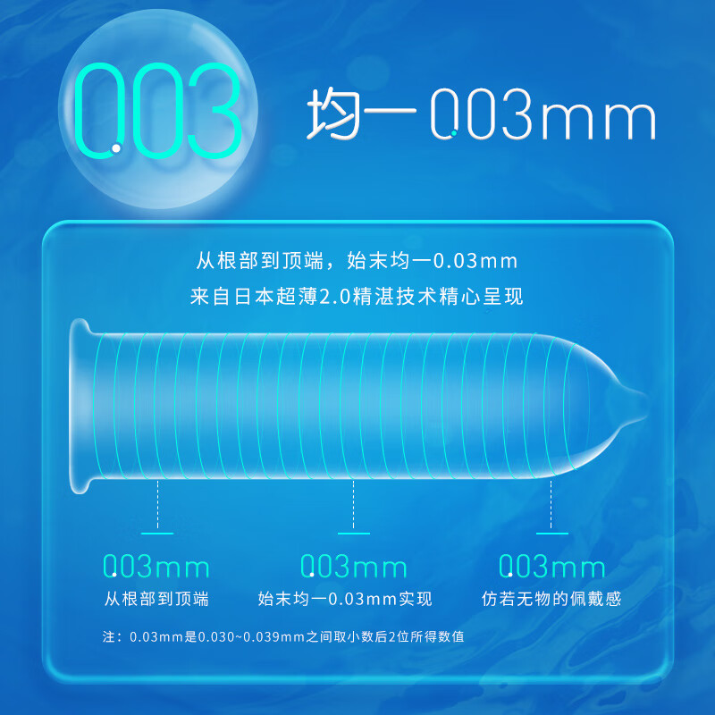 【自营】玻尿酸003避孕套超薄祼入男女用安全套官方正品持久装byt