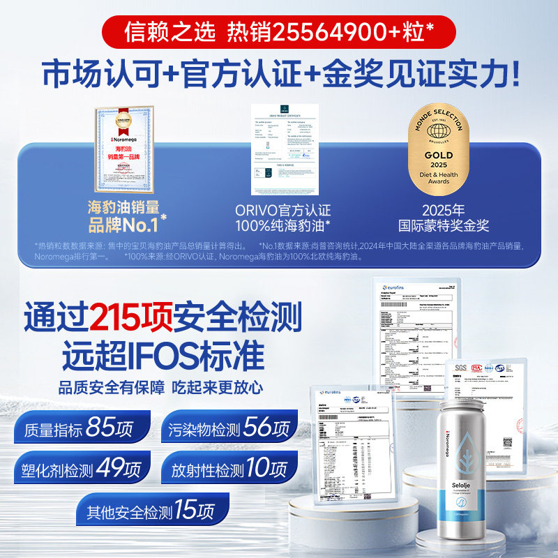 【自营】挪威Noromega海豹油鱼油胶囊omega3心脑守护中老年120粒,淘宝优惠券,粉丝福利购,淘宝优惠卷