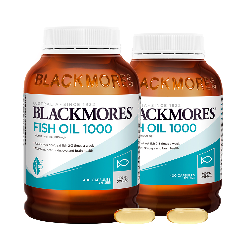 天猫国际进口超市【正品直营】BLACKMORES澳佳宝原味深海鱼油400粒*2 呵护心脑眼0