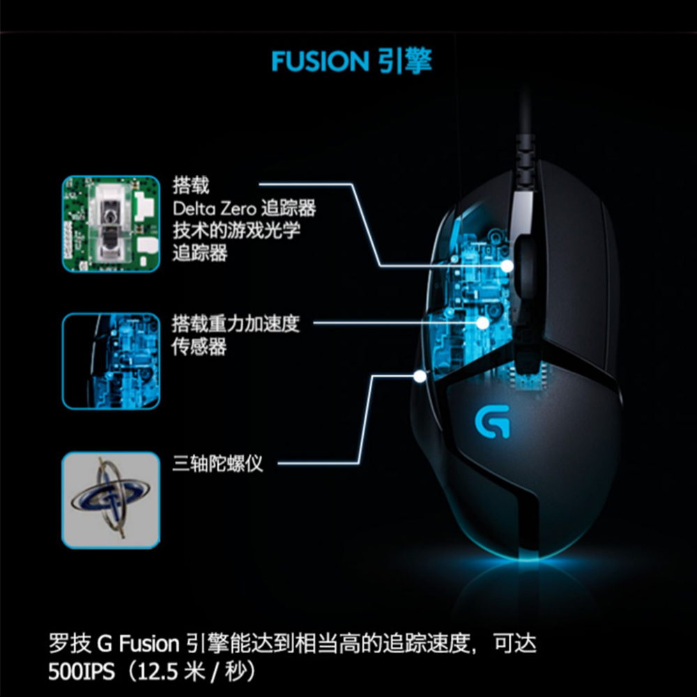 【自营】罗技G402游戏鼠标有线电竞专用可编辑宏吃鸡绝地求生
