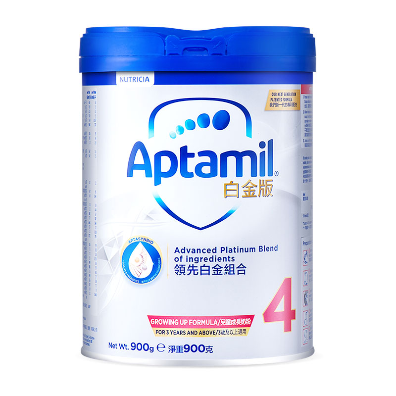 天猫国际进口超市中国香港Aptamil爱他美活性白金版新西兰幼儿牛奶粉4段 3岁及以上0