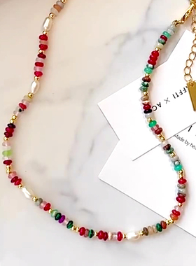 Idokawa天然石巴洛克珍珠项链