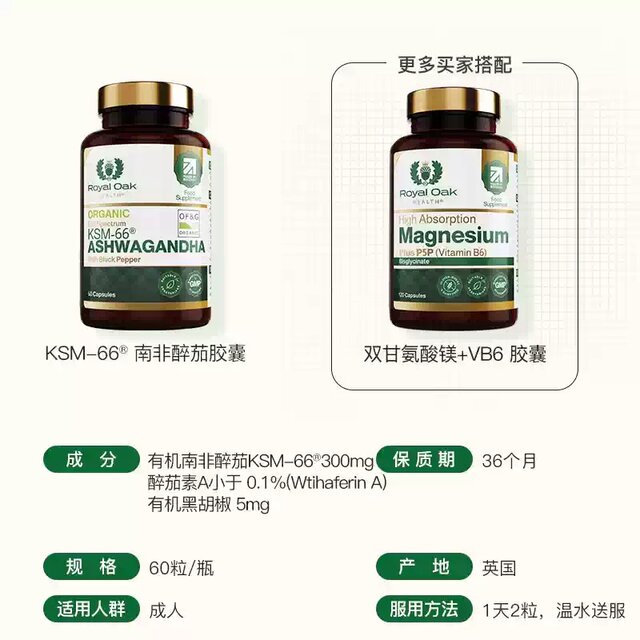 ROH Royal Oak Magnesium Tablets ໂພຊະນາການສະຫມອງ