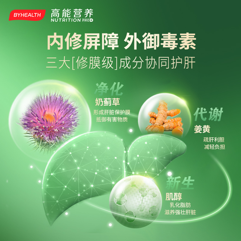 天猫国际进口超市BYHEALTH汤臣倍健护澳洲肝脏旰片奶蓟草片水飞蓟熬夜保健品营养品3