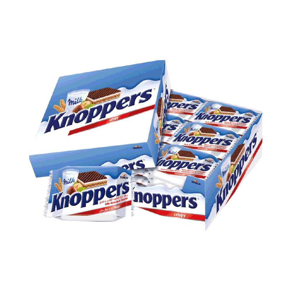 天猫国际进口超市德国Knoppers进口牛奶巧克力榛子威化饼干24包礼物600g零食系列0