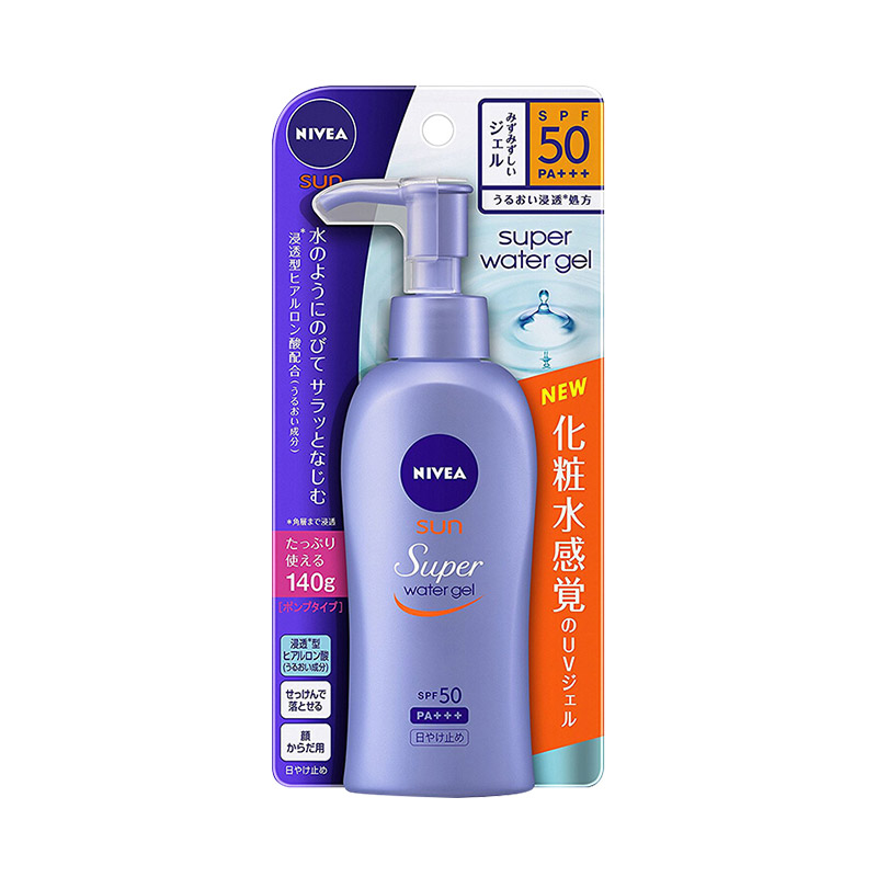 【直营】日本NIVEA妮维雅进口水感清爽防晒霜SPF50/SPF35 140g - 图0