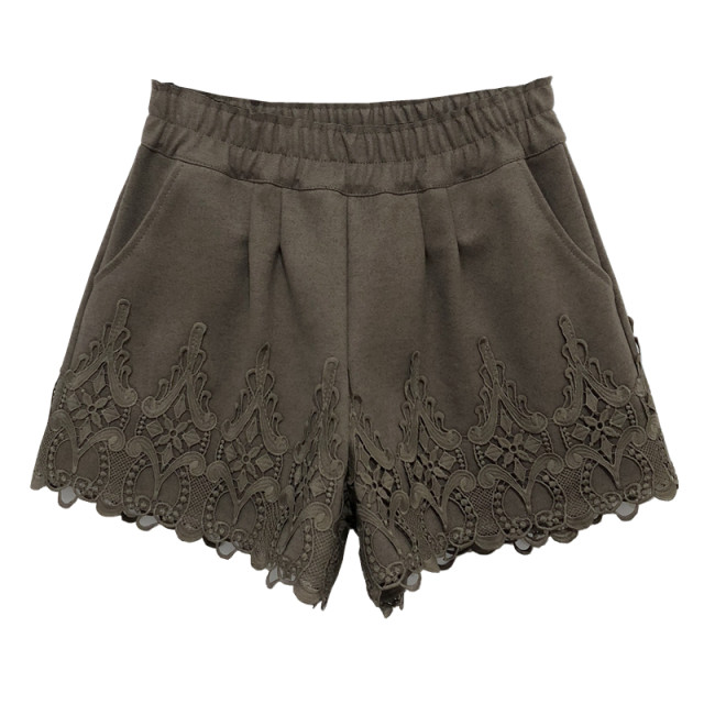 Women's woolen shorts 2023 new autumn and winter